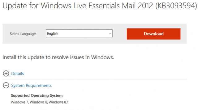 Install Live Mail Windows 7
